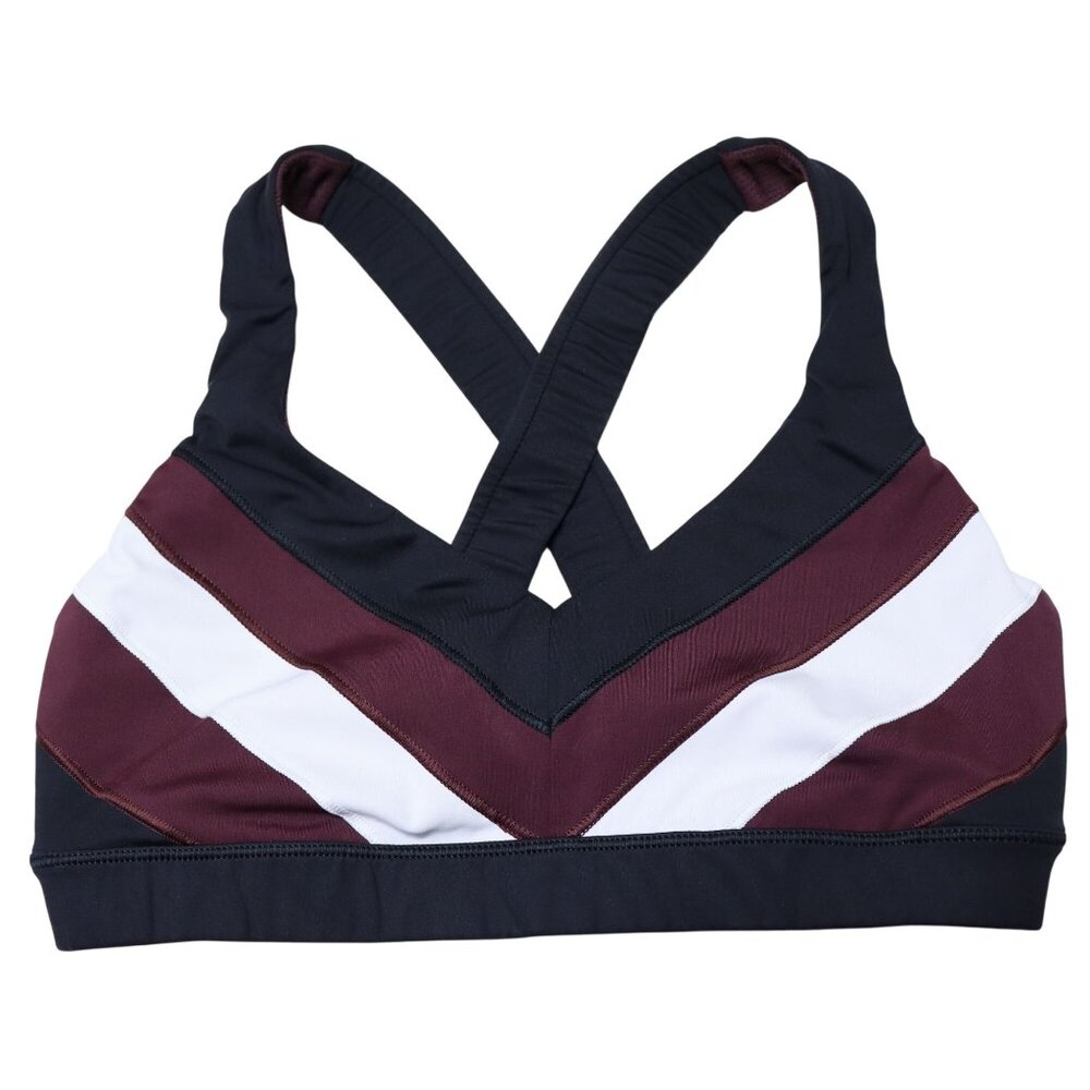 Athleta Sports Bra Womens Small Crunch Colorblock Criss Cross Racerback
